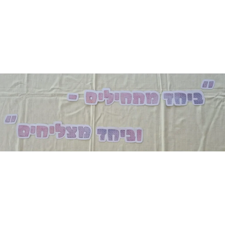 שלט כיתה ביחד מתחילים וביחד מצליחים